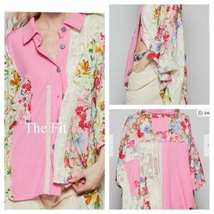 POL Patchwork Crochet Top – Size Small (Oversized Fit) will fit up to an XL